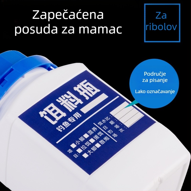 Posuda za mamce sa širokim otvorom, zatvorena, velika zapremina, za kutiju za ribolov, posuda za mamce, ABS plast, UV zaštita