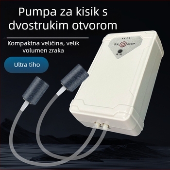 Izuzetno tiha, punjiva pumpa za kisik za akvarij zlatnih ribica