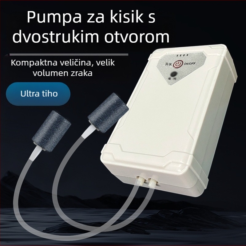 Izuzetno tiha, punjiva pumpa za kisik za akvarij zlatnih ribica