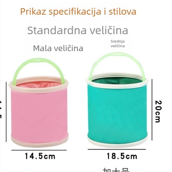 Sklopiva kanta za ribolov s užetom i mrežom protiv skakanja riba — kutija za žive ribe, višenamjenski ribolovni pribor
