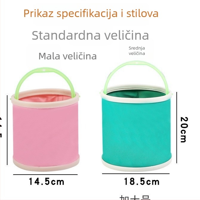 Sklopiva kanta za ribolov s užetom i mrežom protiv skakanja riba — kutija za žive ribe, višenamjenski ribolovni pribor