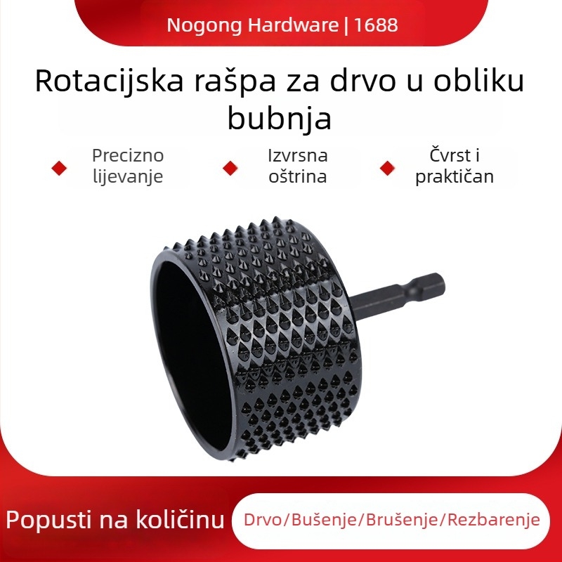 Rotacijski alat za drvo tip bubanj – rezbarenje korijena i poliranje drva