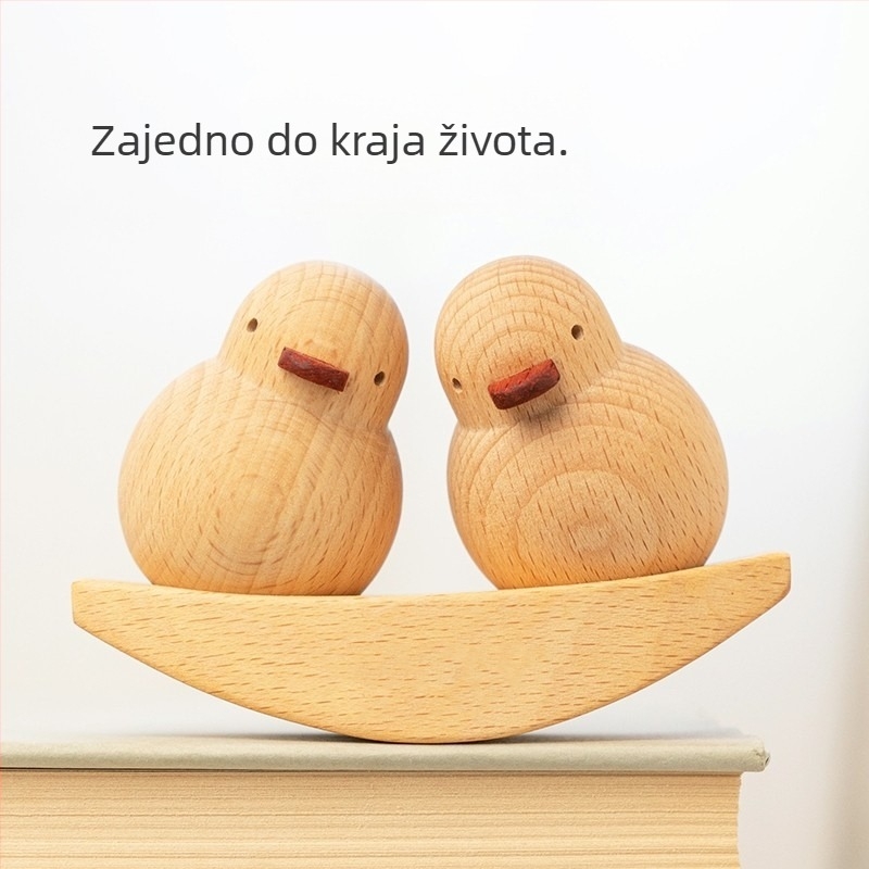 Drvena mala žuta patka – unutarnja dekoracija za automobil, moderan minimalistički stil, poklon za djevojku