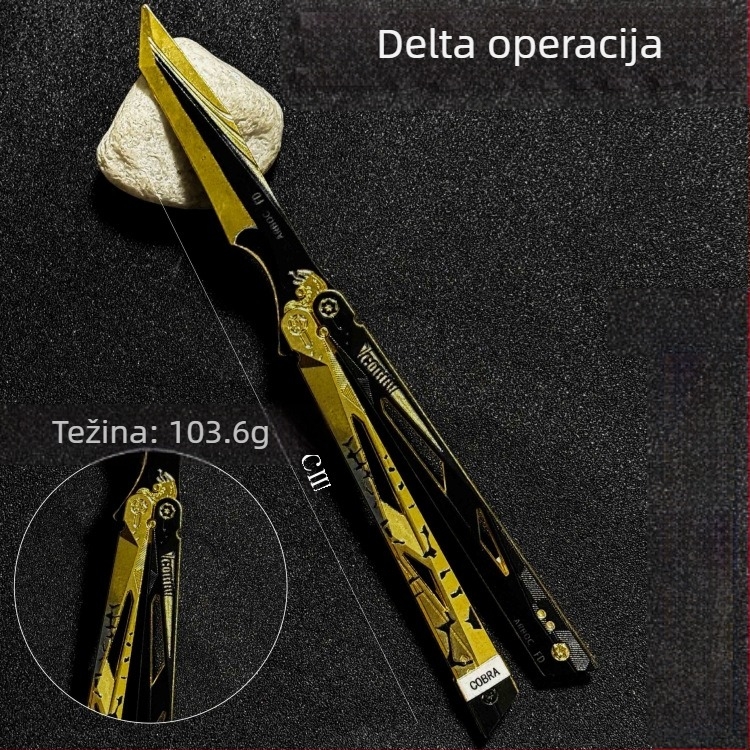 Delta Force Mercy Knife — metalni leptir nož, ukrasni model