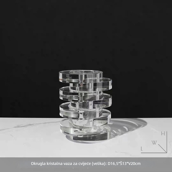 Kristalna geometrijska vaza s modernim minimalističkim dizajnom za spavaću sobu i radnu sobu