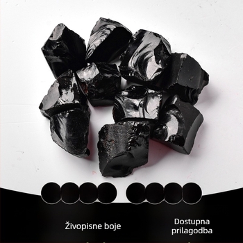 Prirodni obsidijan kameninski primjer, kristalni nerafinirani kamen za difuzor mirisa, demagnetizirajući kamen, ukrasni kristal