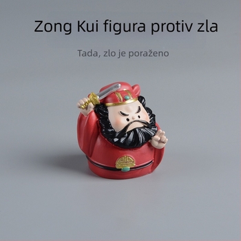Zhong Kui od smole, stolni ukras kineskog stila, slatka ručno izrađena figurica