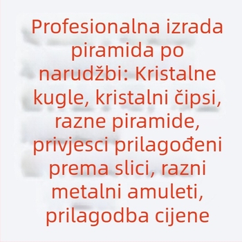Ukras za stol: piramida od smole s kristalnim zrncima