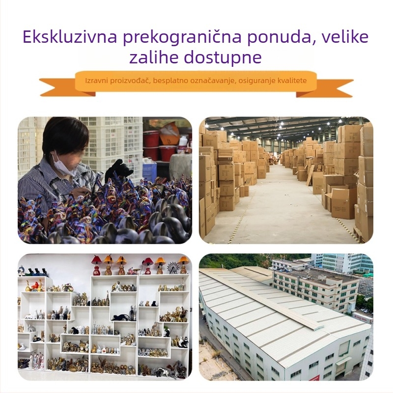 Figura buldoga od smole s naginjanom glavom, dekoracija za stol i dom