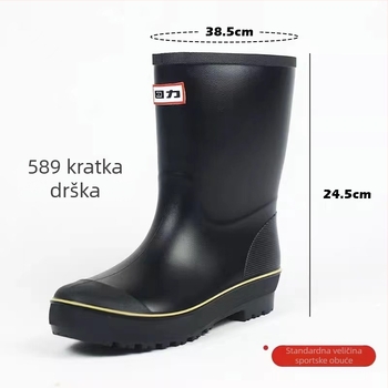 Muške Warrior kišne čizme 589, srednje visine, vodootporne gumene čizme za ribolov, sa šnimom i reflektirajućim detaljima