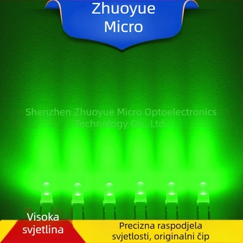 Excellence Micro LED, zelena, 3V, 3 mm okrugli LED visoke svjetline, model F3