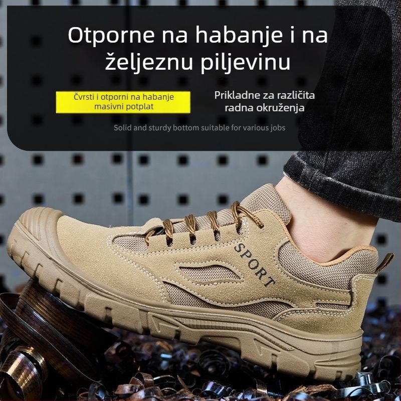 Ljetne cipele za zaštitu na radu s čeličnim prstom, otporne na udarce i proboje, lagane, izdržljive, s čvrstim dnom
