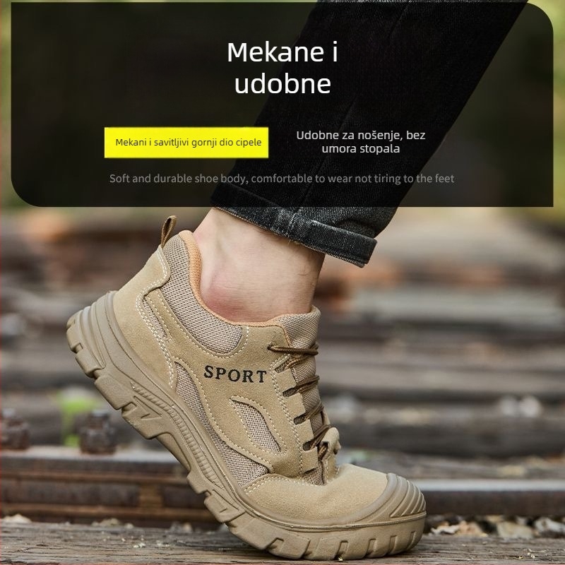 Ljetne cipele za zaštitu na radu s čeličnim prstom, otporne na udarce i proboje, lagane, izdržljive, s čvrstim dnom