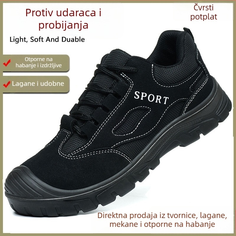 Ljetne cipele za zaštitu na radu s čeličnim prstom, otporne na udarce i proboje, lagane, izdržljive, s čvrstim dnom