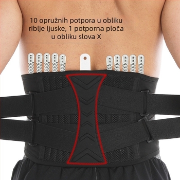 Pojas za zaštitu struka za fitness i sport – pogodan za trčanje i košarku, kompresijski pojas za trbuh