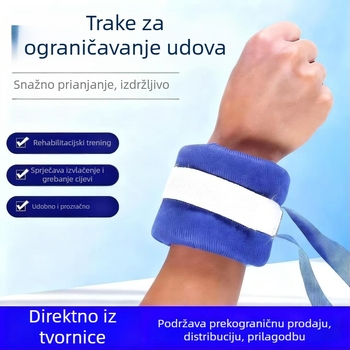Izdržljive trake za ograničenje udova za ruke i noge, prozračna fiksacijska traka za ležeće starije bolesnike