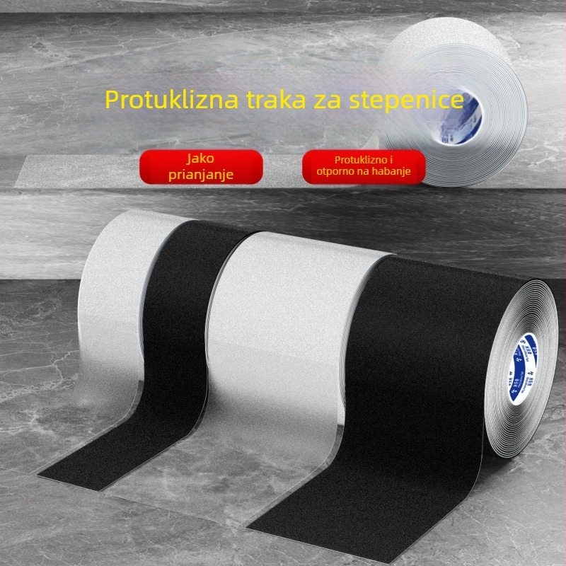 Traka za stepenice s uzorkom liči, anti-slip, samoljepljiva, PEVA guma, duljina 5 m