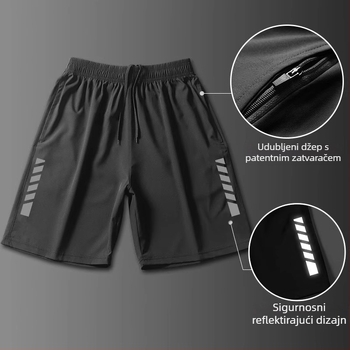 Muške trkačke šorceve 3/4 dužine, brzo sušeći materijal, ljetni fitness set
