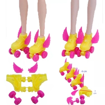 Cipele za lutke s krilima, igraće patike za led, novi model, paket od 10 pari