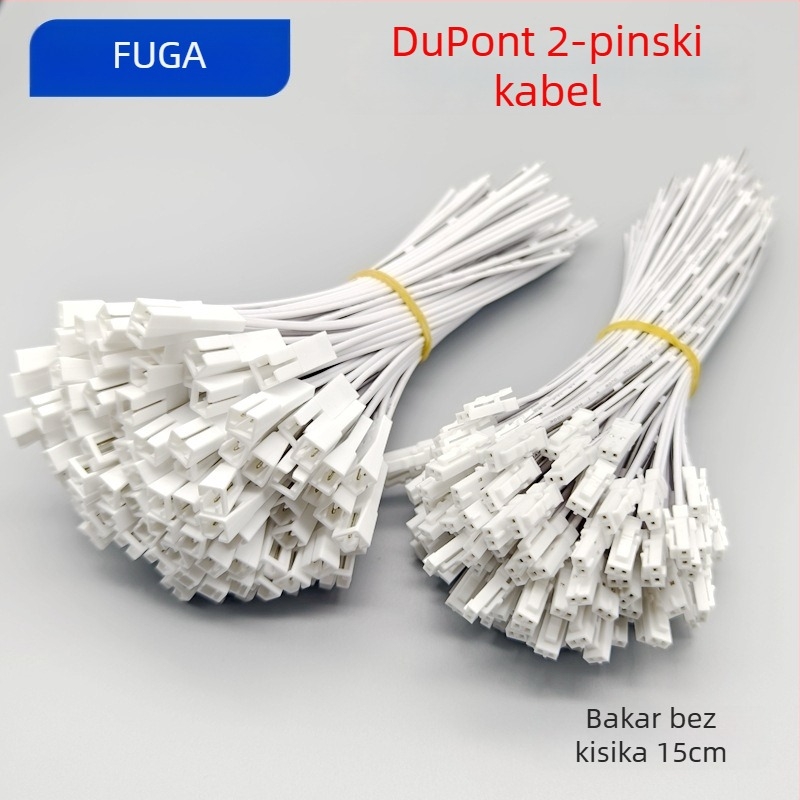 Dupont kabel za LED traku, 15 cm, 2P priključak, muški i ženski spoj za rasvjetu ormarića