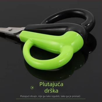 Plutajuće škare za ribolov s dizajnom protiv gubitka, ne tonu, snažne škare za rezanje najlona i kliješta za mamce