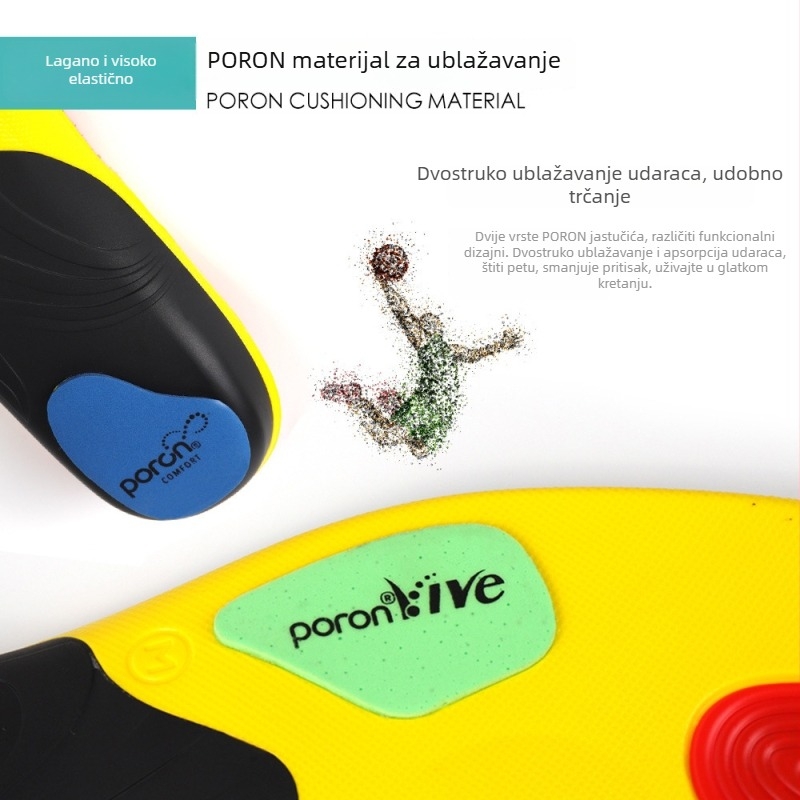 Muške mekane sportske ulošci s Poron arh podrškom – mekani i udobni, upijaju znoj, deodoriraju, ublažavaju udarce, protuklizni, visoko elastični, dišući