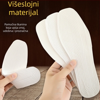 8-slojne pamučne uloške za proljeće i jesen, unisex, bijeli, prozračni, upijaju znoj, otporni na habanje, protuklizni, povećavaju visinu, bez rubova