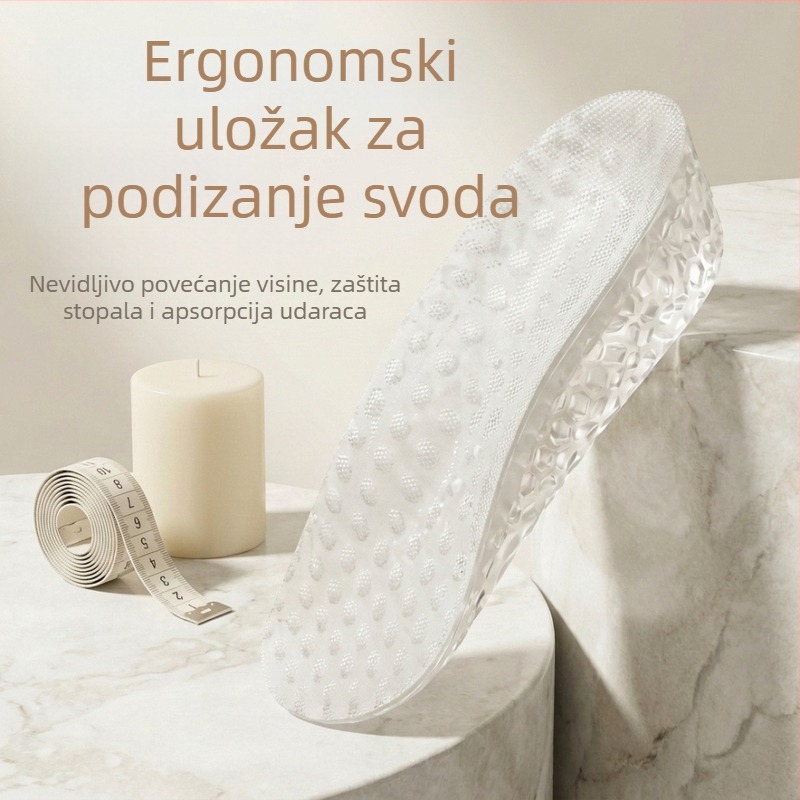 Ženski ulošci za povećanje visine, nevidljivi, 2 cm i 1 cm, mekana podloga, potpora luka, GEL