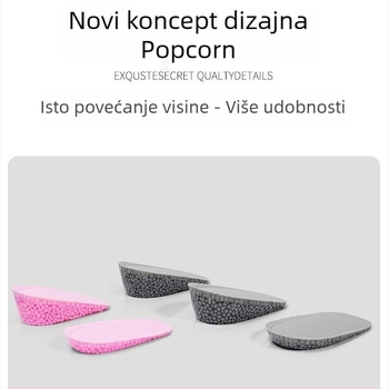 Podižući ulošci visine s amortizacijom šokova, samoljepljivi i nevidljivi za tenisice i čizme, za muškarce i žene, model BMH02-1, svakodnevna upotreba