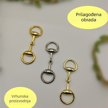 Ženske kožne cipele s lancem i ukrasnom kopčom horsebit stil – metalni dodaci za obuće