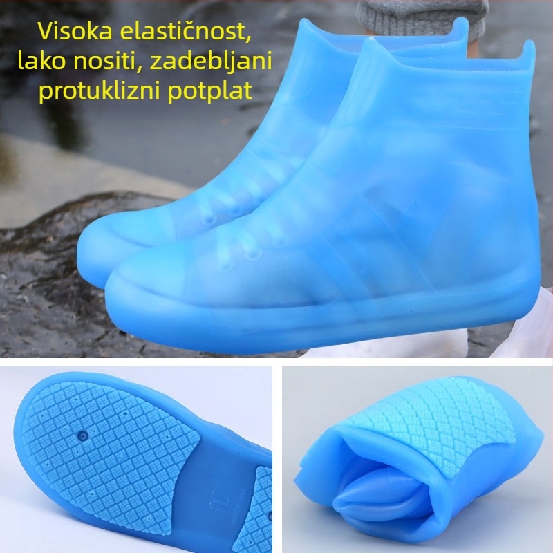 Debeli silikonski pokrivači za kišne cipele, protuklizni, otporni na habanje, vodootporni za odrasle (muškarce i žene)