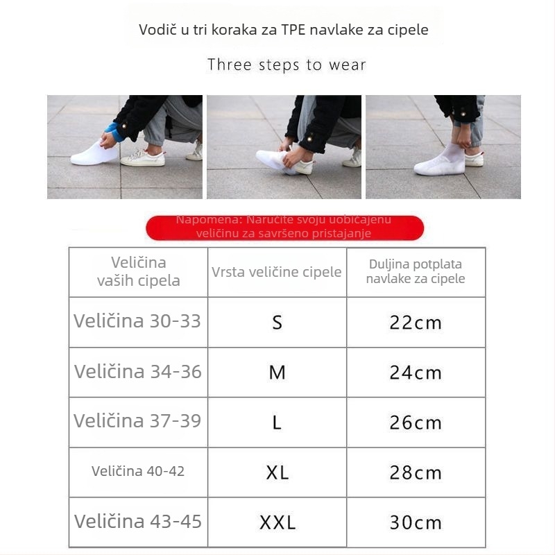 Debeli silikonski pokrivači za kišne cipele, protuklizni, otporni na habanje, vodootporni za odrasle (muškarce i žene)