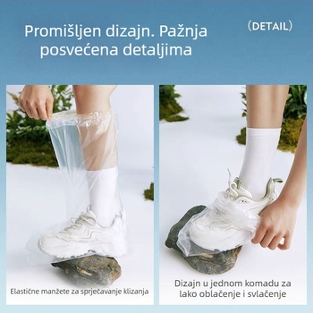 Jednokratni dugi vodootporni navlaci za obuve za odrasle, za vanjsku upotrebu