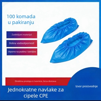 Jednokratne navlake za cipele od CPE plastike, vodonepropusne i prašinu otporne, izdržljive i s povećanom debljinom, za dom i radionicu.