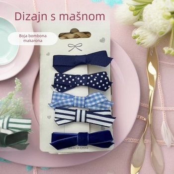 Ručni platneni dodatak za kosu s jednostavnom mašnicom, sladak za djevojčice, kopča za pramen i rep
