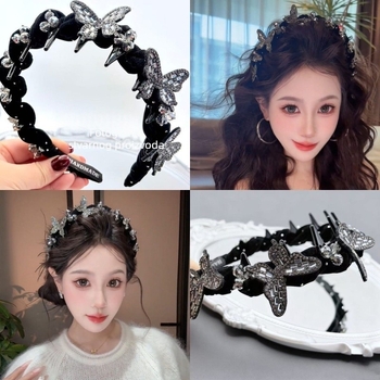 Starlight Butterfly 3D diadem s kristalima za kosu za žene, luksuzan dodatak