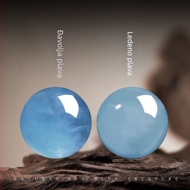 7A Prirodni akvamarin – slobodne perle za DIY, kristalne perle, plavi kristal Devil Blue, okrugle perle