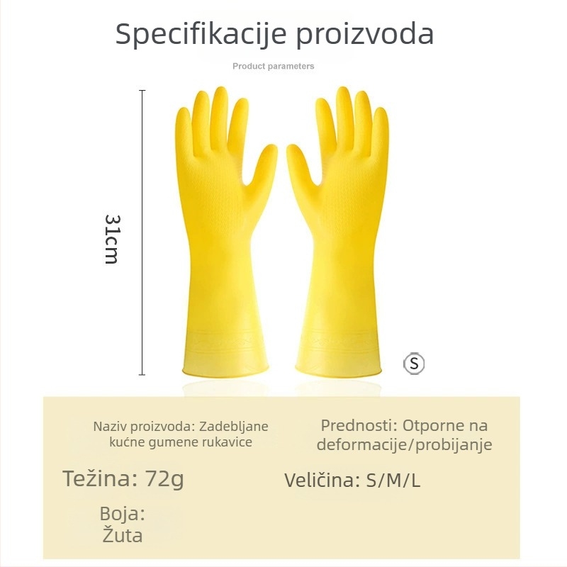 Ženske rukavice za pranje posuđa, izdržljive, vodootporne kuhinjske rukavice za čišćenje i pranje