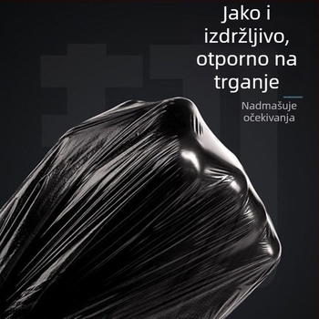 Torbe za otpad u stilu veste, ojačane, crne, male, za kućnu uporabu, jednokratne plastične vrećice za kuhinju