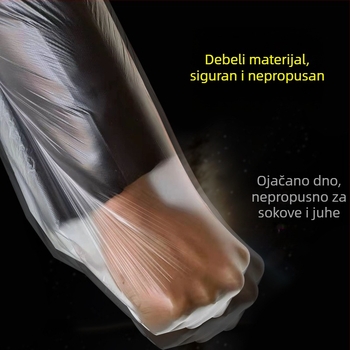 Jednokratne debele bijele vrećice za smeće, male veličine, za hotelske sobe i kućnu upotrebu, izdržljive