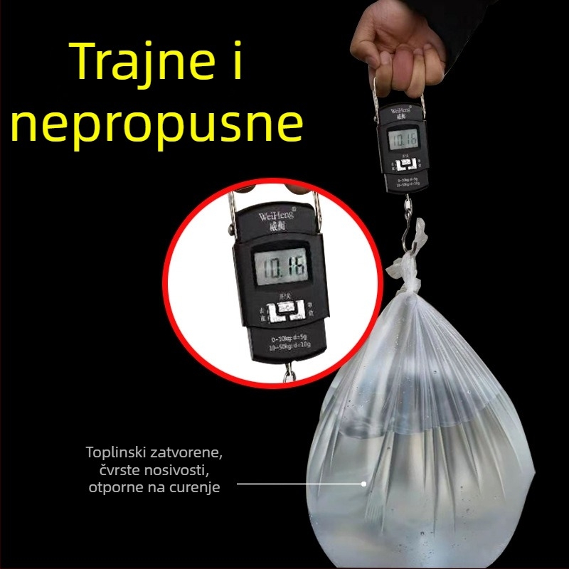 Jednokratne debele bijele vrećice za smeće, male veličine, za hotelske sobe i kućnu upotrebu, izdržljive