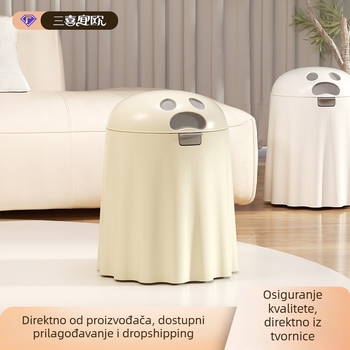 Dvostruki koš za otpatke s poklopcem na pritisak, stojeći, 9 L, za dnevni boravak, spavaću sobu i kupaonu