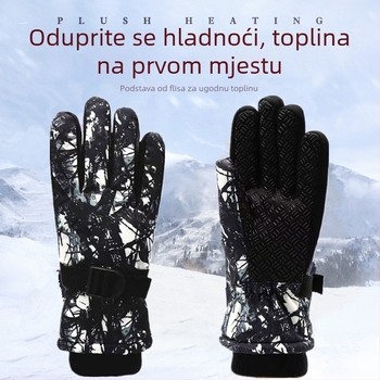 Dječje rukavice za skijanje, uzrast 7–13 godina, s pamuk podstavom, debeli, topli, protuklizne
