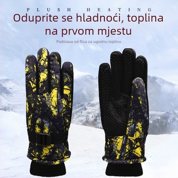 Dječje rukavice za skijanje, uzrast 7–13 godina, s pamuk podstavom, debeli, topli, protuklizne