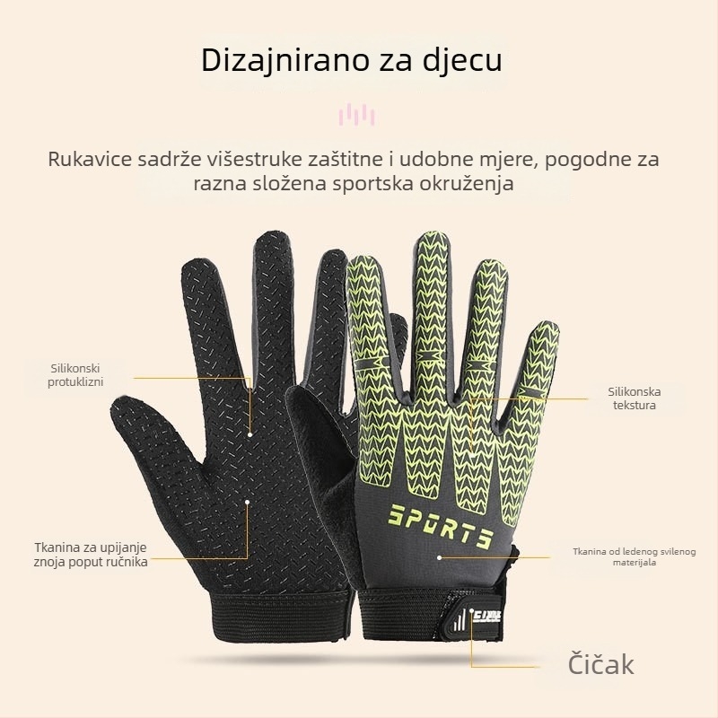 Dječje lagane ljetne rukavice za biciklizam za vanjske treninge, unisex, protuklizne