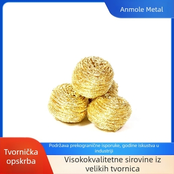 Mosazna čistilna kugla za kuhinju, čišćenje posuđa i lonaca, uklanjanje mrlja, pogodno za veleprodaju