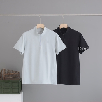 Pamučna polo majica od piqué materijala, brzo sušenje, kratki rukavi, prilagođen kroj, 3D kroj, poluzip zatvarač, prozračna i odvlaži vlagu