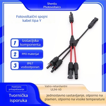 Y-tip fotonaponski kabel s konektorima 2-u-1 i 3-u-1
