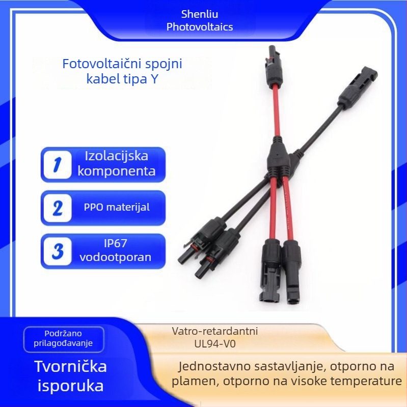 Y-tip fotonaponski kabel s konektorima 2-u-1 i 3-u-1