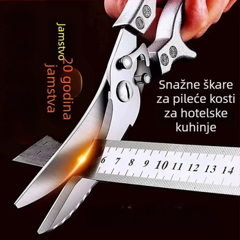 Nehrđajuće čelične snažne škare za pileće kosti, višenamjenske kuhinjske škare za riblje kosti i morsku hranu